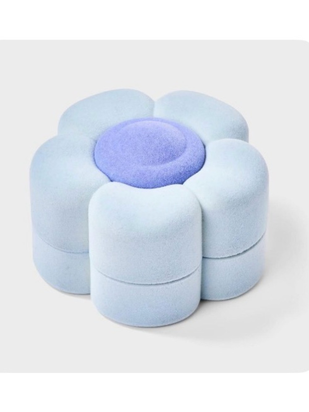 Cat & Jack Flower Jewelry Box - Light Blue and Lavender Center